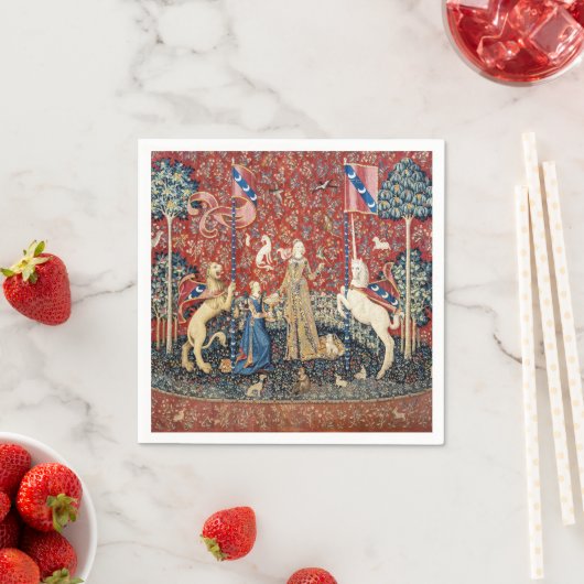 Die Dame und das Einhorn, Geschmack Serviette (Beispiel)