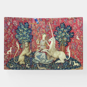 Die Dame und das Einhorn, Gesichtssinn Banner