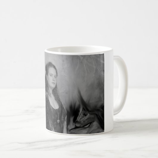 Die Dame und das Einhorn Kaffeetasse (VorderseiteRechts)