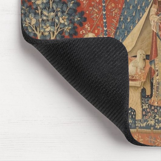 Die Dame und das Einhorn Mousepad (Ecke)