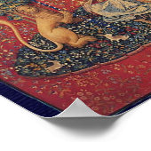 Die Dame und das Einhorn Poster (Ecke)