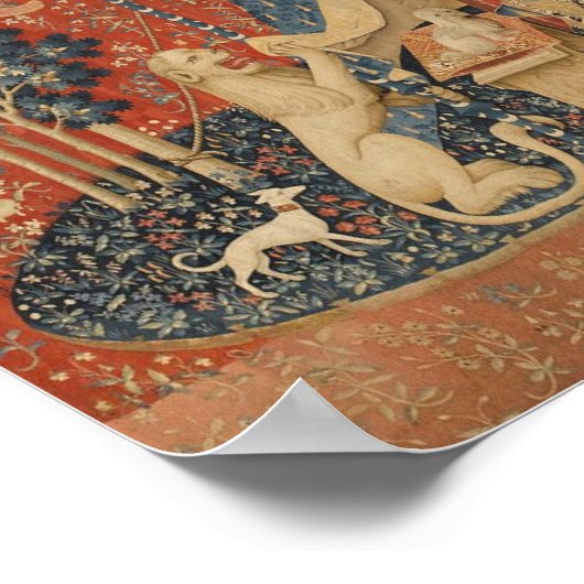 Die Dame und das Einhorn Poster (Ecke)