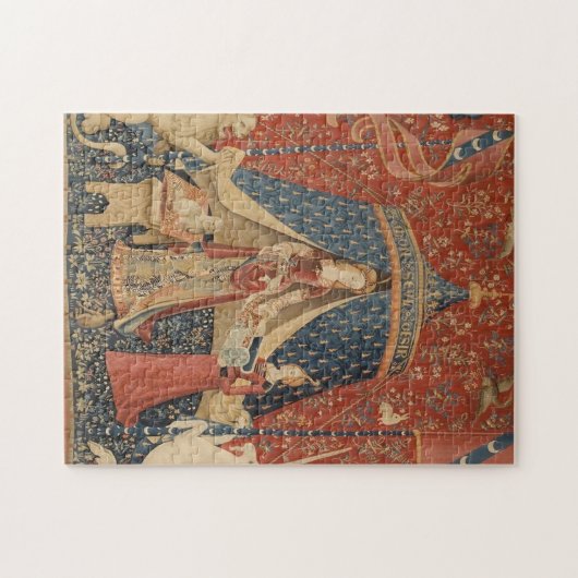 Die Dame und das Einhorn Puzzle (Horizontal)