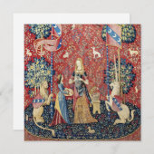 Die Dame und das Einhorn, riechen Einladung (Vorne/Hinten)