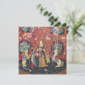 Die Dame und das Einhorn, riechen Einladung (Stehend Vorderseite)