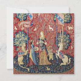 Die Dame und das Einhorn, riechen Einladung