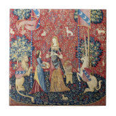 Die Dame und das Einhorn, riechen Fliese (Vorderseite)