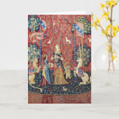 Die Dame und das Einhorn, riechen Karte (Gelbe Blume)