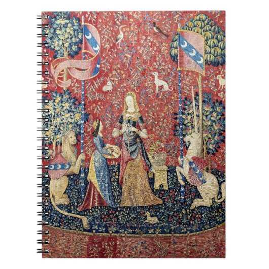 Die Dame und das Einhorn, riechen Notizblock (Vorderseite)
