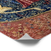 Die Dame und das Einhorn, riechen Poster (Ecke)