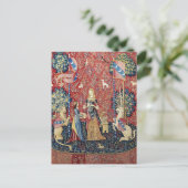 Die Dame und das Einhorn, riechen Postkarte (Stehend Vorderseite)