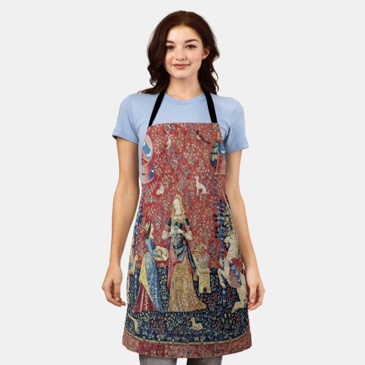 Die Dame und das Einhorn, riechen Schürze (Getragen)