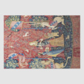 Die Dame und das Einhorn, riechen Seidenpapier (Vorderseite)