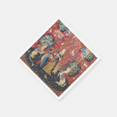 Die Dame und das Einhorn, riechen Serviette (Ecke)