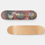 Die Dame und das Einhorn, riechen Skateboard (Horizontal)