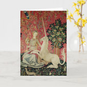 Die Dame und das Einhorn: "Sight" Karte (Gelbe Blume)