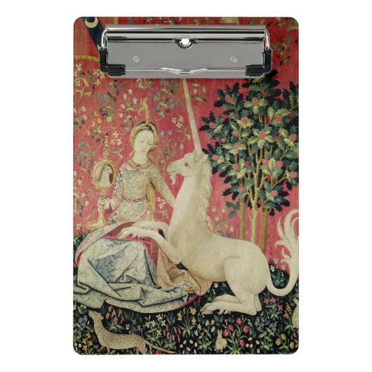 Die Dame und das Einhorn: 'Sight Mini Klemmbrett (Vorderseite)