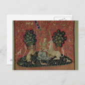 Die Dame und das Einhorn: "Sight" Postkarte (Vorne/Hinten)