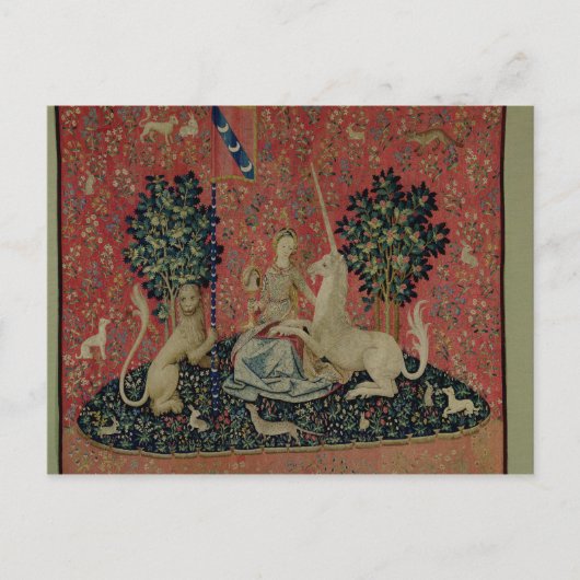 Die Dame und das Einhorn: "Sight" Postkarte (Vorderseite)
