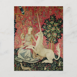 Die Dame und das Einhorn: "Sight" Postkarte