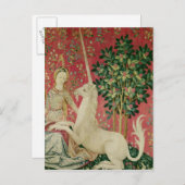 Die Dame und das Einhorn: "Sight" Postkarte (Vorne/Hinten)