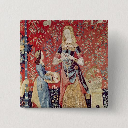 Die Dame und das Einhorn: 'Smell Button (Vorderseite)