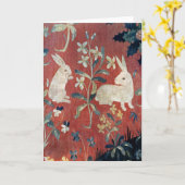 Die Dame und das Einhorn: 'Taste Karte (Gelbe Blume)