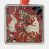 Die Dame und das Einhorn: 'Taste Ornament Aus Metall (Vorne)