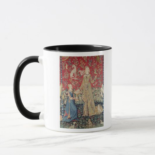 Die Dame und das Einhorn: 'Taste Tasse (Links)