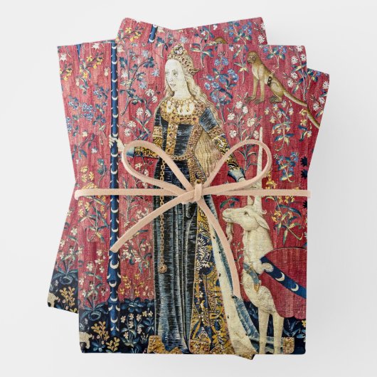 Die Dame und das Einhorn, Touch Geschenkpapier Set (Beispiel)