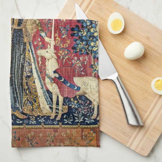 Die Dame und das Einhorn, Touch Geschirrtuch (Viertel Falte)