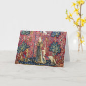 Die Dame und das Einhorn, Touch Karte (Gelbe Blume)