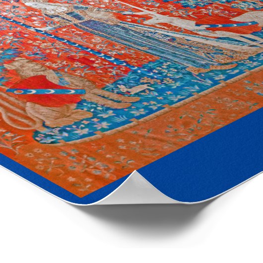 Die Dame und das Einhorn / Touch Poster (Ecke)