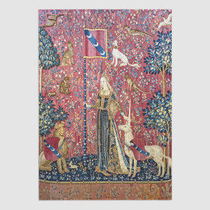 Die Dame und das Einhorn, Touch Seidenpapier