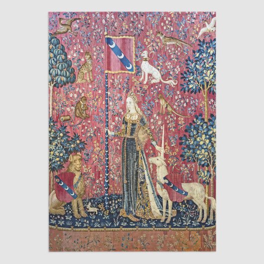 Die Dame und das Einhorn, Touch Seidenpapier