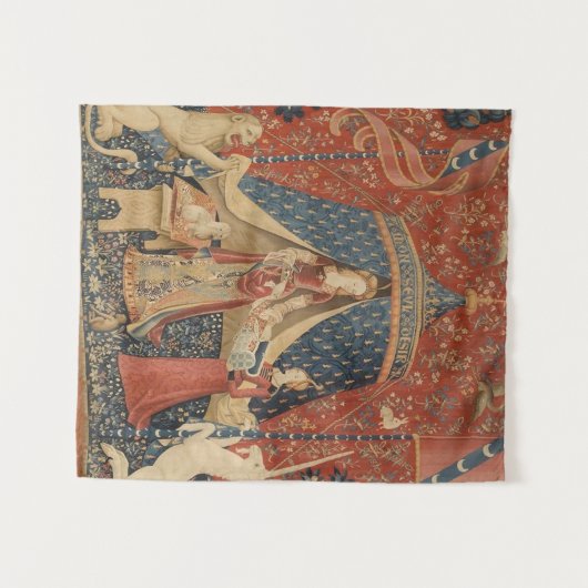 Die Dame und das Einhorn Wandteppich (Vorderseite (Horizontal))