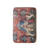 Die Dame und das Einhorn, zu meinem einzigen Wunsc Badematte (Vorderseite Vertikal)