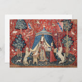 Die Dame und das Einhorn, zu meinem einzigen Wunsc Einladung (Vorne/Hinten)