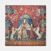 Die Dame und das Einhorn, zu meinem einzigen Wunsc Magnet (Vorne)