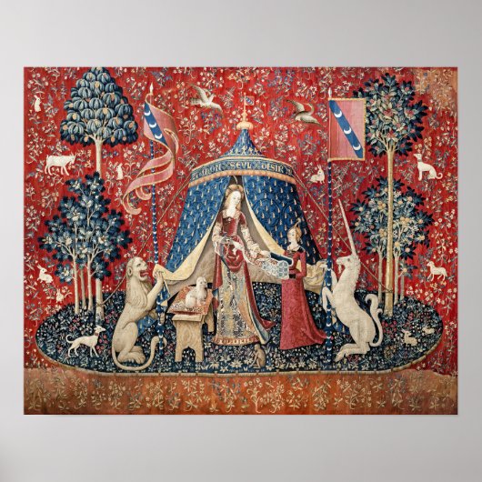 Die Dame und das Einhorn, zu meinem einzigen Wunsc Poster (Vorne)