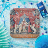 Die Dame und das Unicorn 1500 Paris Tapestry Pappteller (Party)
