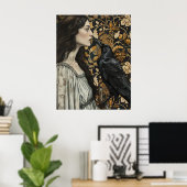 Die Dame und der Rabe Poster (Heimbüro)