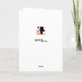 Die Dame und der Ritter - Romantische Malerei! Dankeskarte (Rückseite)