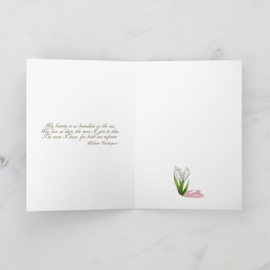 Die Dame und der Ritter - Romantische Malerei! Dankeskarte (Innenseite)