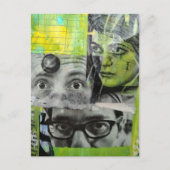 Die Dame und die Ärzte Mixed Media Collage Postkarte (Vorderseite)