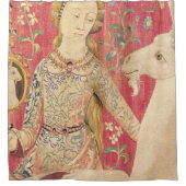 Die Dame und die einsame Sicht Duschvorhang (Vorderseite)