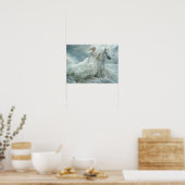 Die Dame und die Wut des Ozeans Poster (Küche)