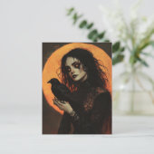 Die Dame und ihre Kehle Postkarte (Stehend Vorderseite)