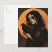 Die Dame und ihre Kehle Postkarte (Vorne/Hinten)