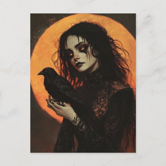 Die Dame und ihre Kehle Postkarte (Vorderseite)